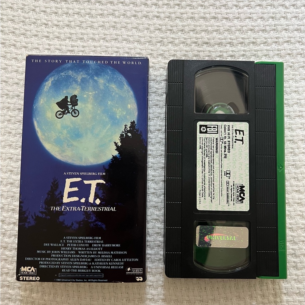 Vintage E.T. VHS Tape - Green Label Edition